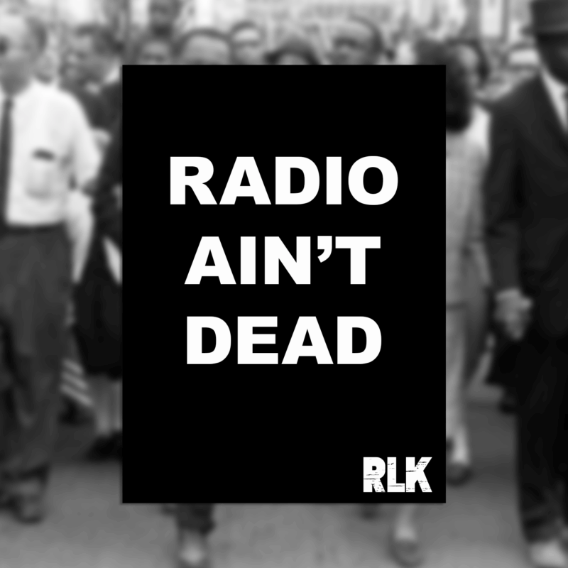 Radio Aint Dead - Black Protest Poster